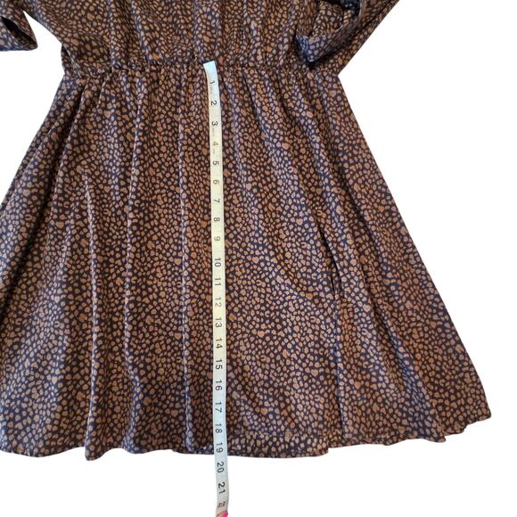 TIENS Ecoute Dress Elastic Waist, Dolman Sleeves, Estimated sz 8/10 Navy Brown - Picture 9 of 12